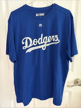 Majestic Los Angeles Dodgers Royal Blue Short Sleeve Dri-Fit Tee